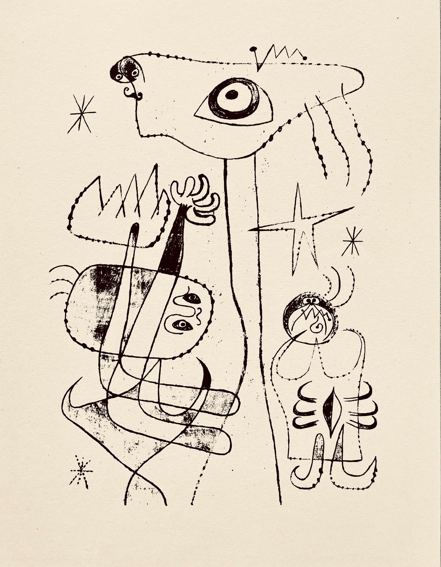 Joan Mir, Composition, The Prints Of Joan Miro, Etching