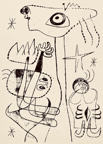 Joan Mir, Composition, The Prints Of Joan Miro, Etching