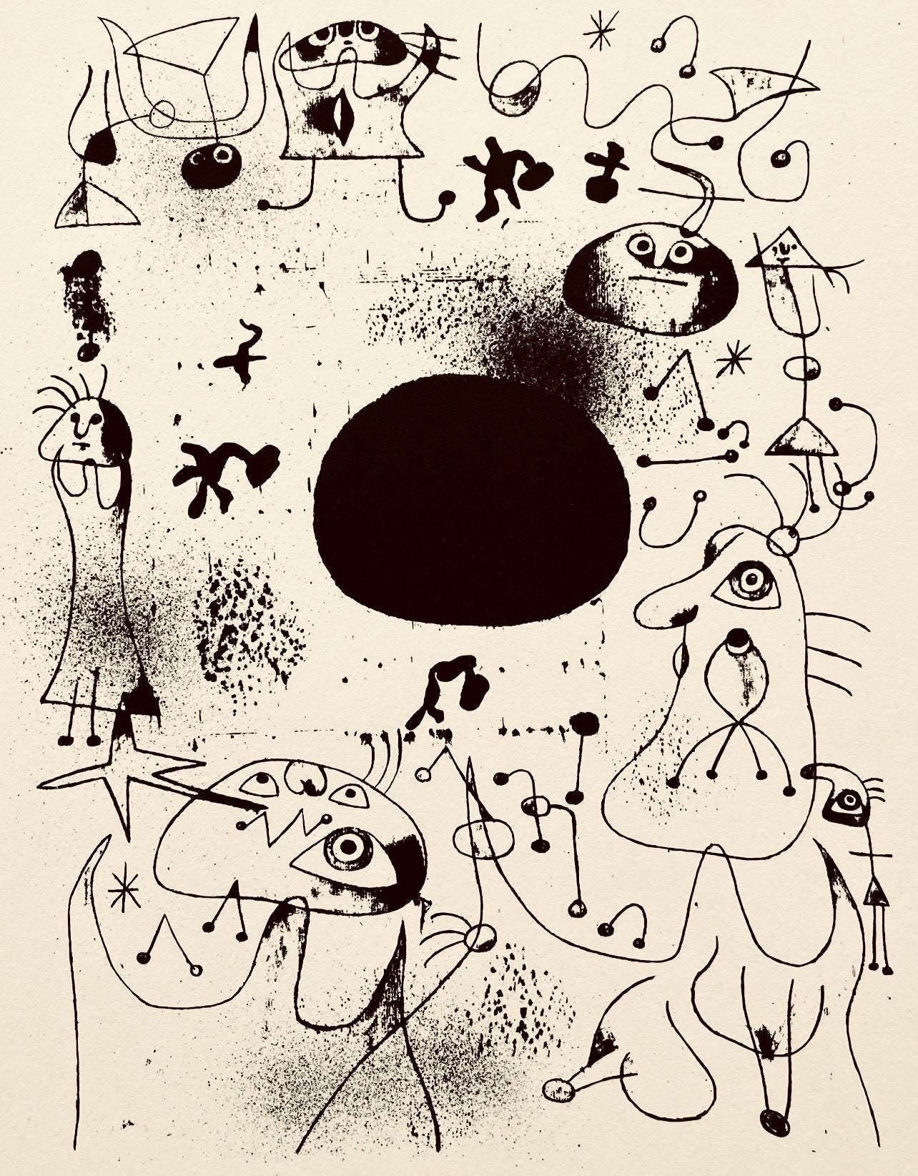 Joan Mir, Composition, The Prints Of Joan Miro, Etching