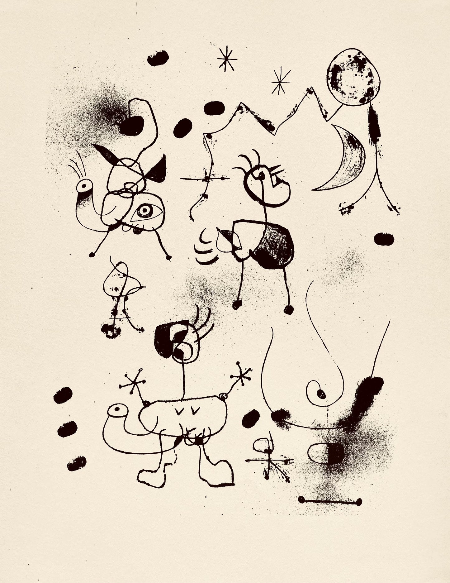 Joan Mir, Composition, The Prints Of Joan Miro, Etching