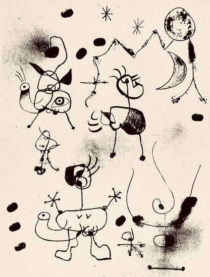 Joan Mir, Composition, The Prints Of Joan Miro, Etching