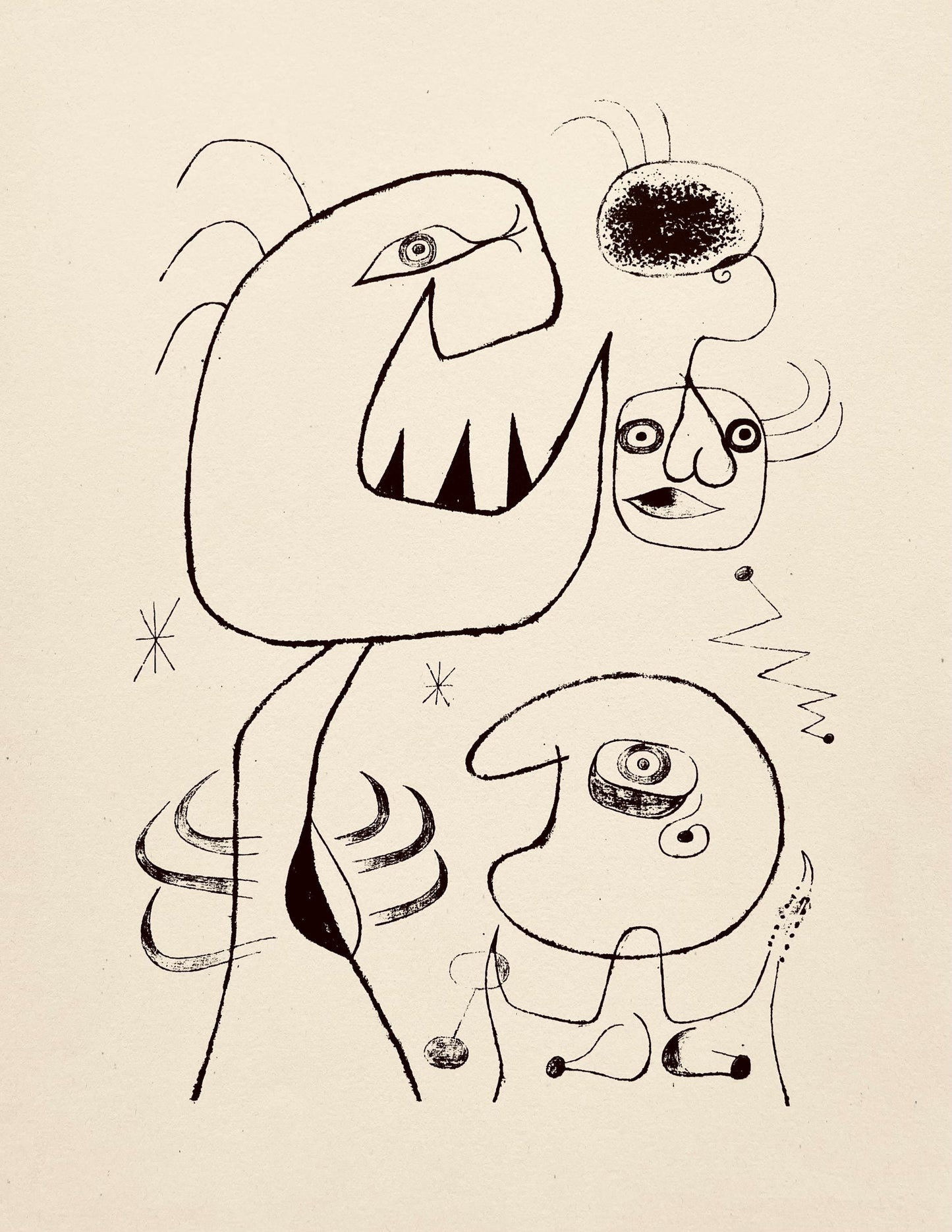 Joan Mir, Composition, The Prints Of Joan Miro, Etching