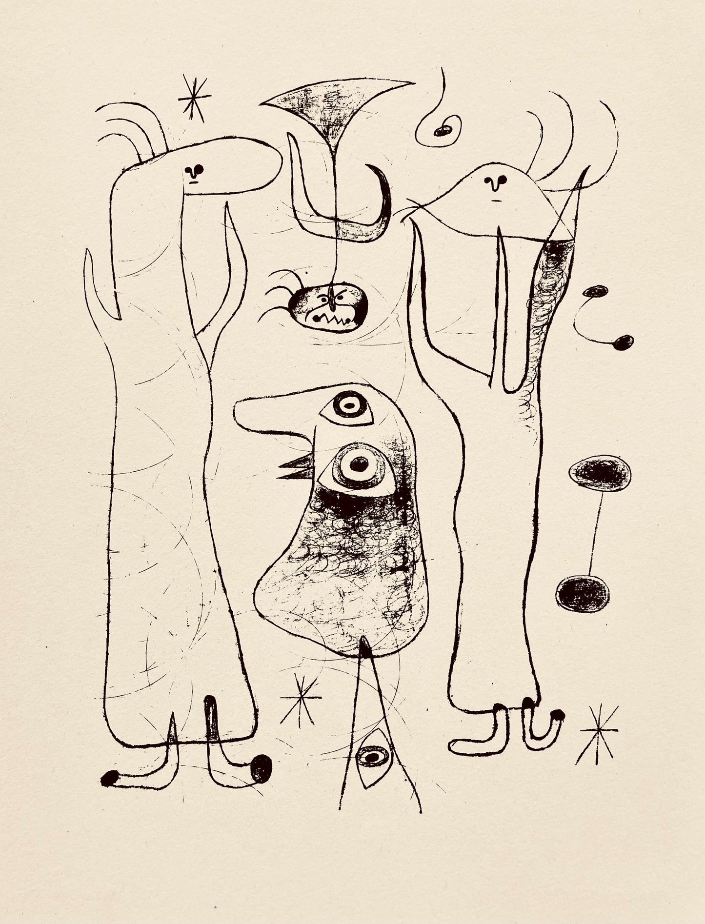 Joan Mir, Composition, The Prints Of Joan Miro, Etching