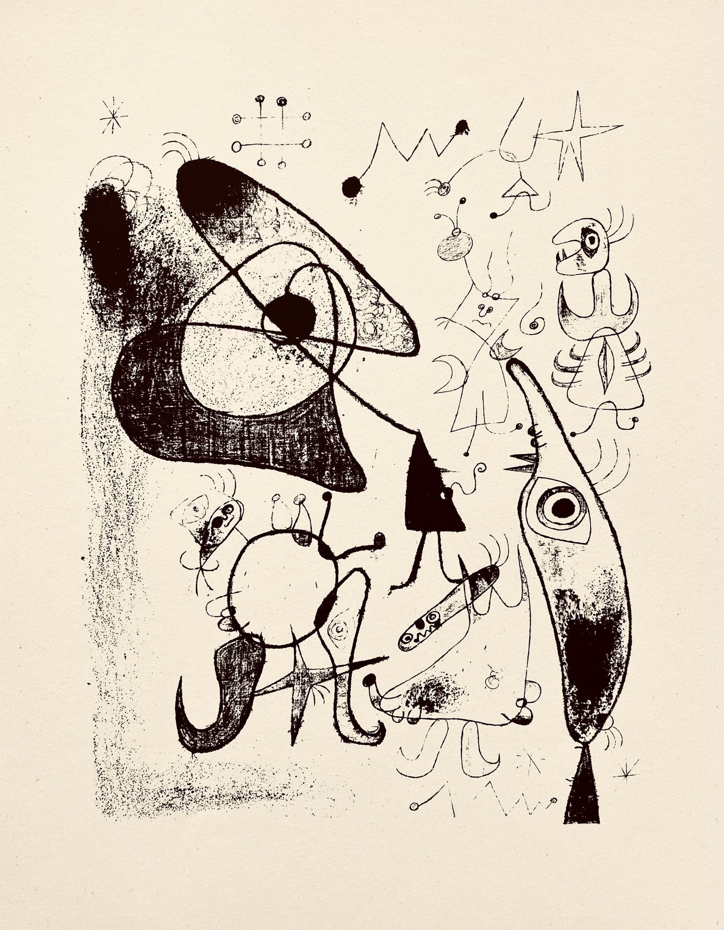 Joan Mir, Composition, The Prints Of Joan Miro, Etching