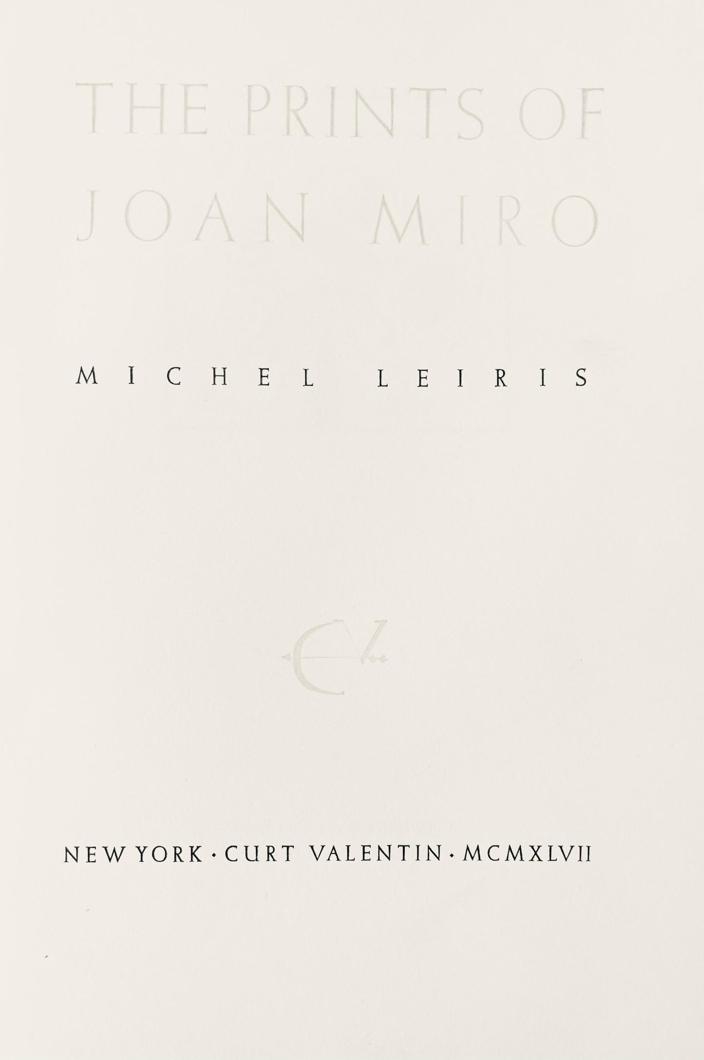 Joan Mir, Composition, The Prints Of Joan Miro, Etching