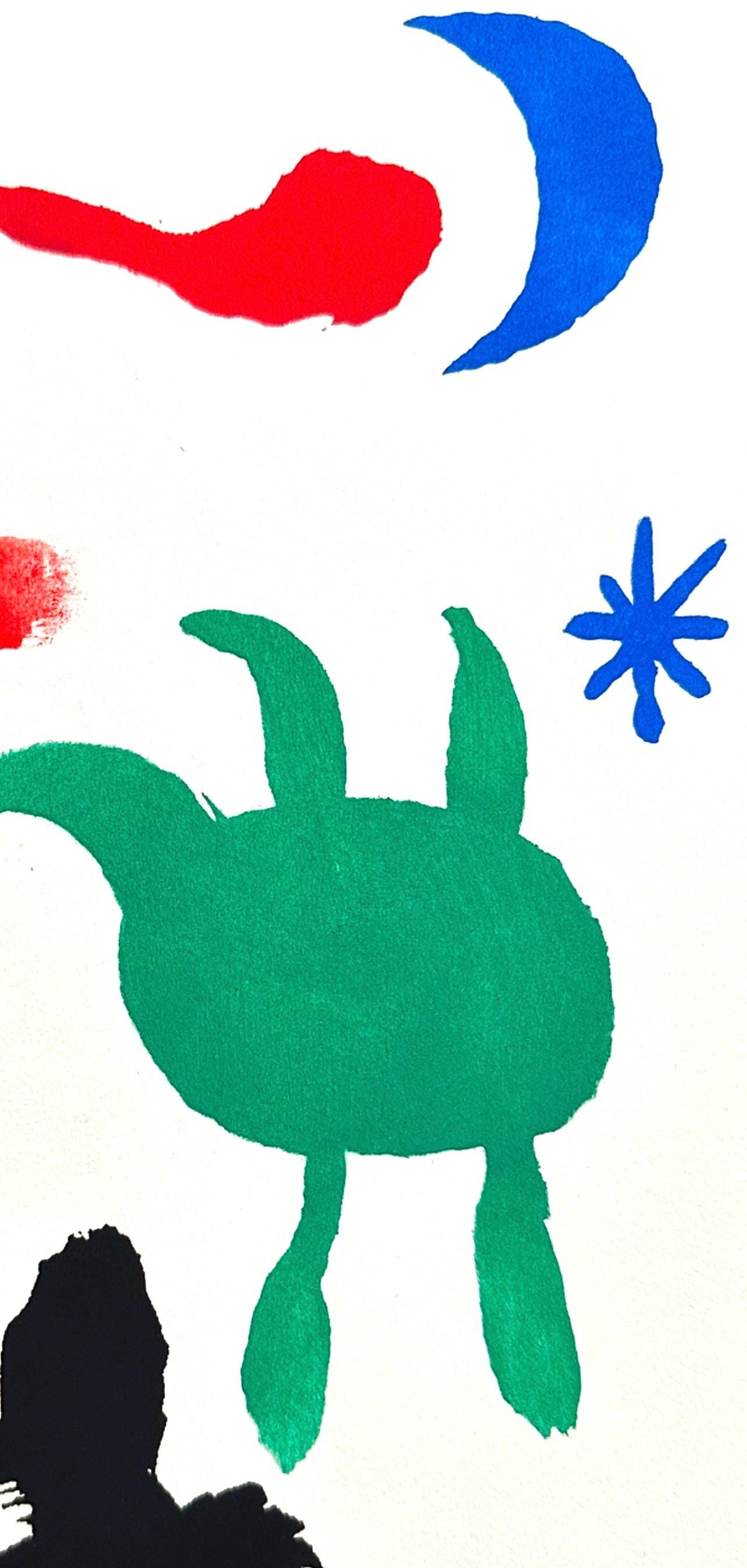 Joan Mir, Femme Et Oiseaux Dans La Nuit, The Prints Of Joan Miro, Lithograph