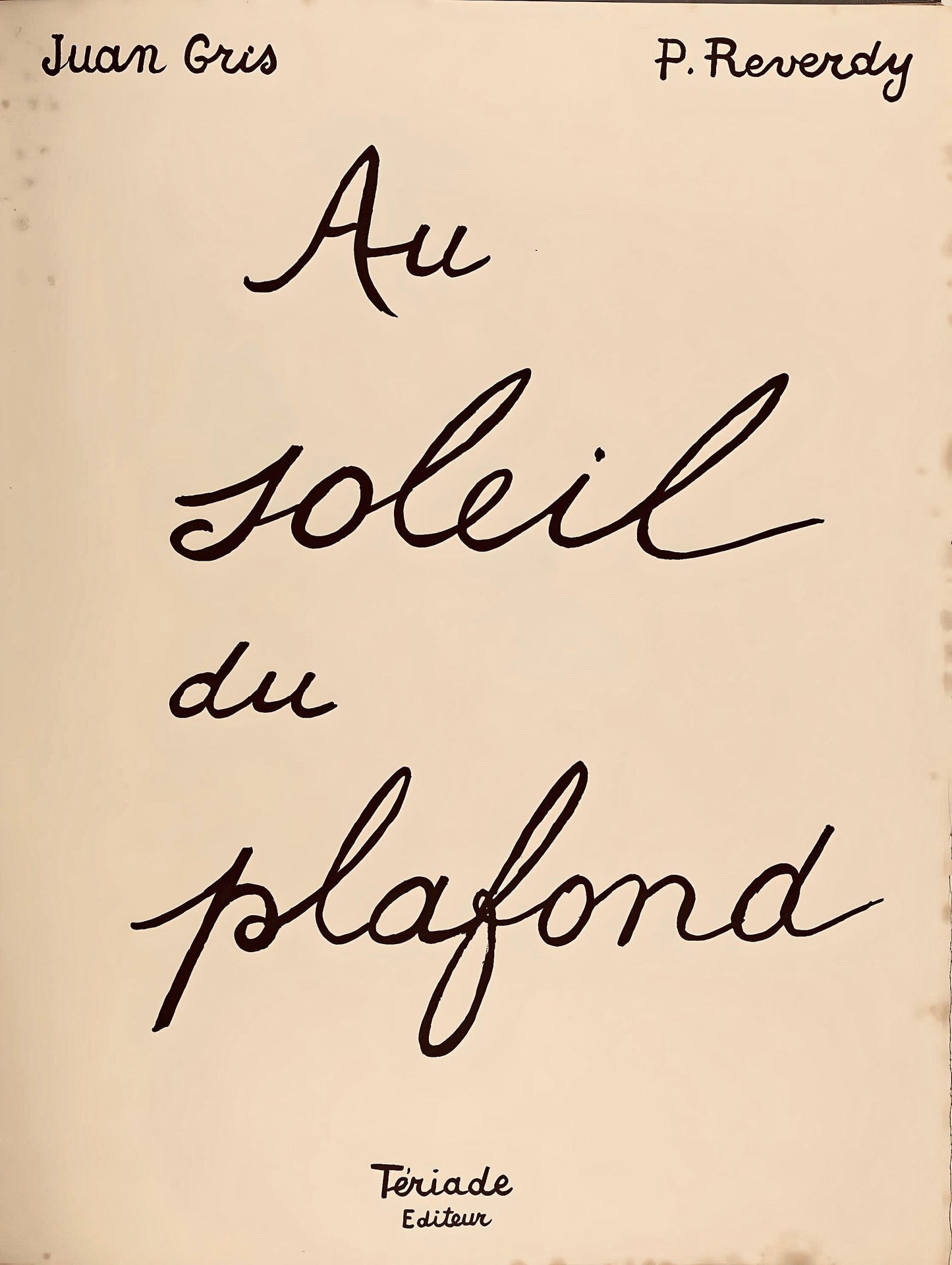 Juan Gris, Compotier (Kahnweiler 1969), Au Soleil Du Plafond, Lithograph