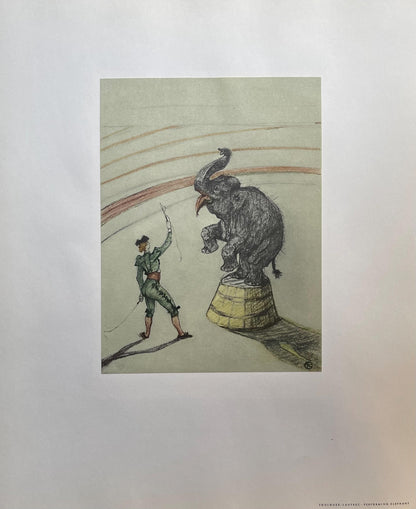 Henri De Toulouse-Lautrec, Performing Elephant, Henri De Toulouse-Lautrec, At The Circus, Lithograph