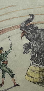 Henri De Toulouse-Lautrec, Performing Elephant, Henri De Toulouse-Lautrec, At The Circus, Lithograph