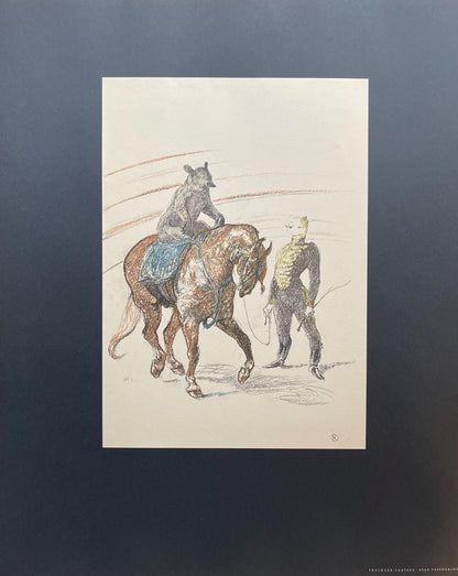 Henri De Toulouse-Lautrec, Bear Performing, Henri De Toulouse-Lautrec, At The Circus, Lithograph