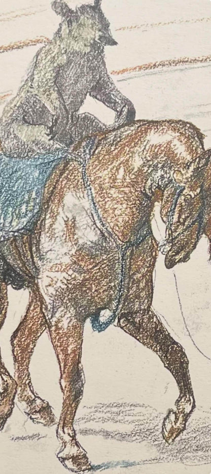 Henri De Toulouse-Lautrec, Bear Performing, Henri De Toulouse-Lautrec, At The Circus, Lithograph