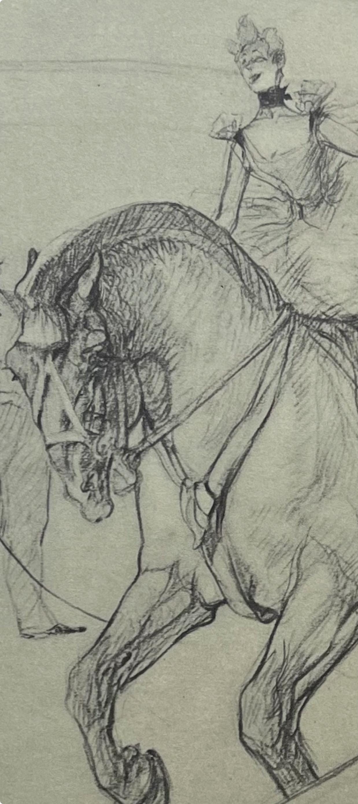 Henri De Toulouse-Lautrec, Bareback Rider, Henri De Toulouse-Lautrec, At The Circus, Lithograph