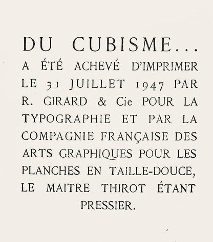 Pablo Picasso, L'Homme Au Chapeau (Bloch 29; Baer 42; Cramer 46), Du Cubisme, Etching