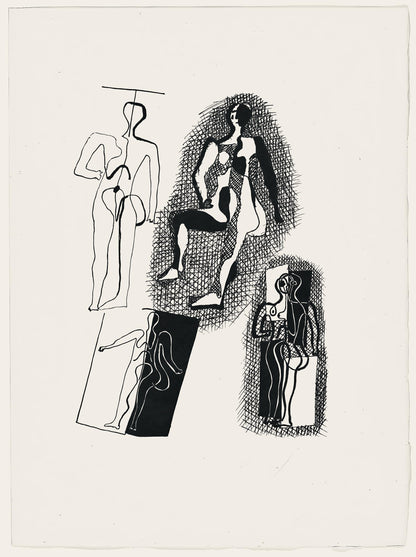 Pablo Picasso, Composition (Monod 10485), Hlne Chez Archive De Illustrations De Pablo Picasso,