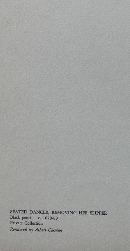 Edgar Degas, Seated Dancer, Removing Her Slipper, Ten Ballet Sketches, Lithograph