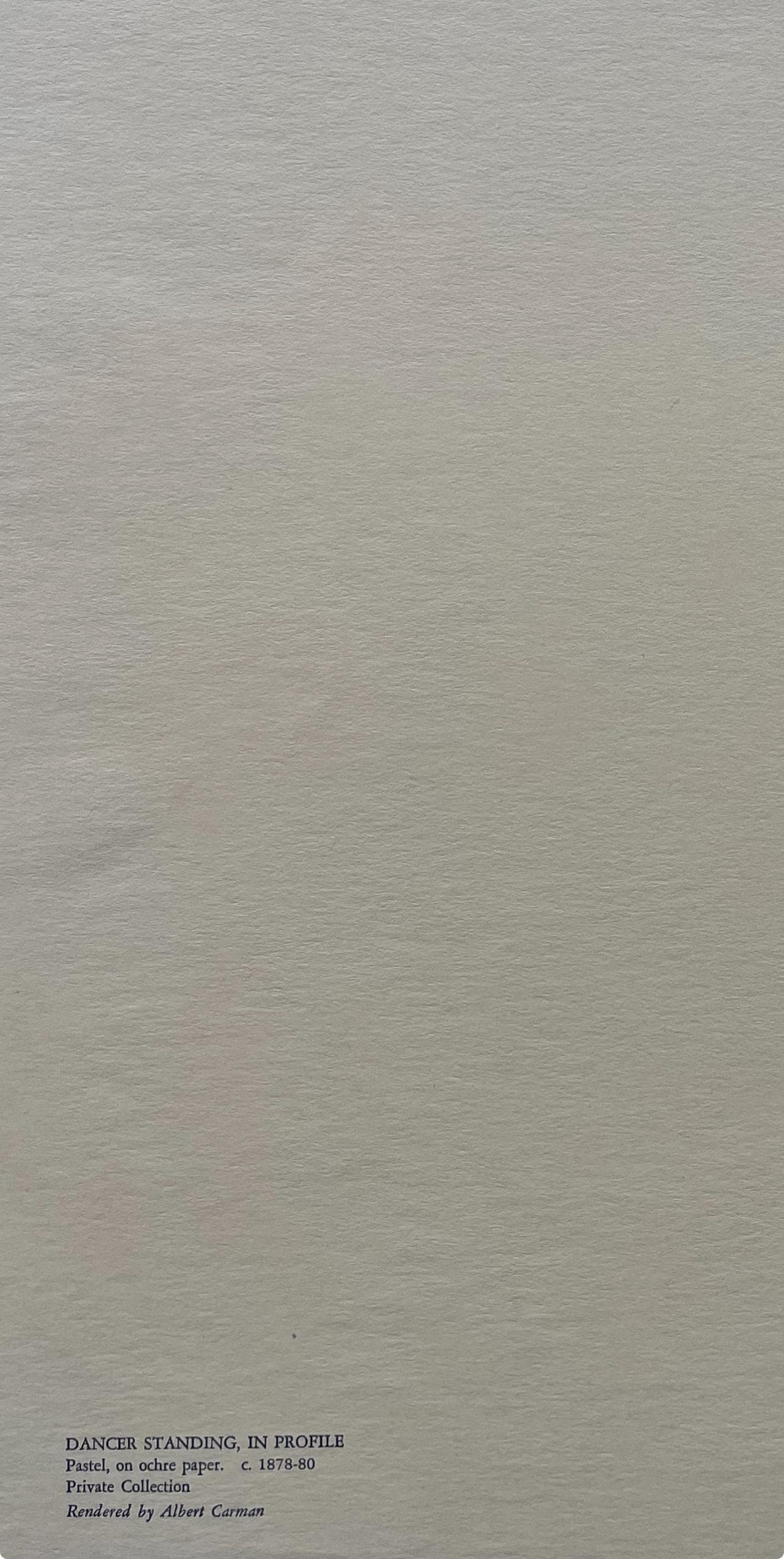 Edgar Degas, Dancer Standing, In Profile, Ten Ballet Sketches, Lithograph