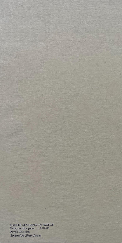 Edgar Degas, Dancer Standing, In Profile, Ten Ballet Sketches, Lithograph