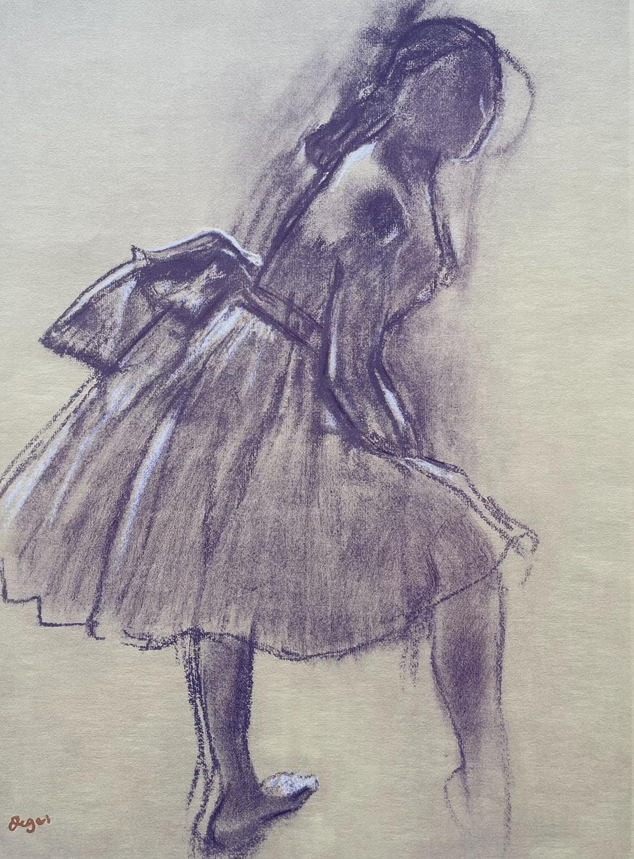 Edgar Degas, Dancer Standing, In Profile, Ten Ballet Sketches, Lithograph