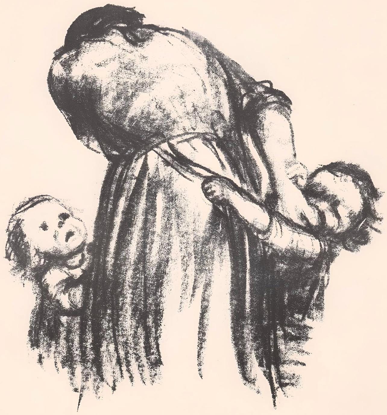 Kthe Kollwitz, Bread! (Brot!), Lithograph