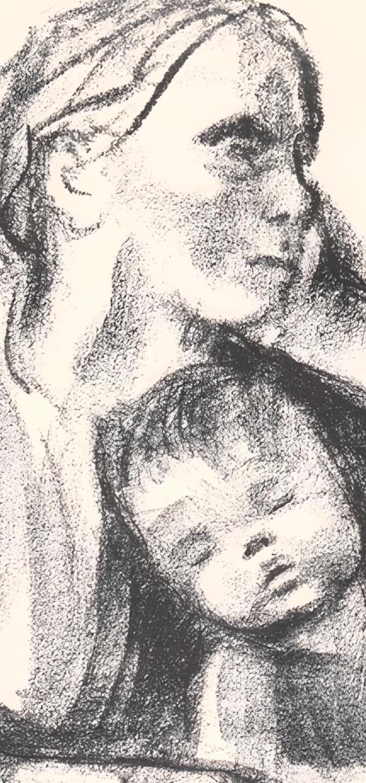 Kthe Kollwitz, Worker Woman With Sleeping Child (Arbeiterfrau Mit Schlafendem Jungen), Lithograph