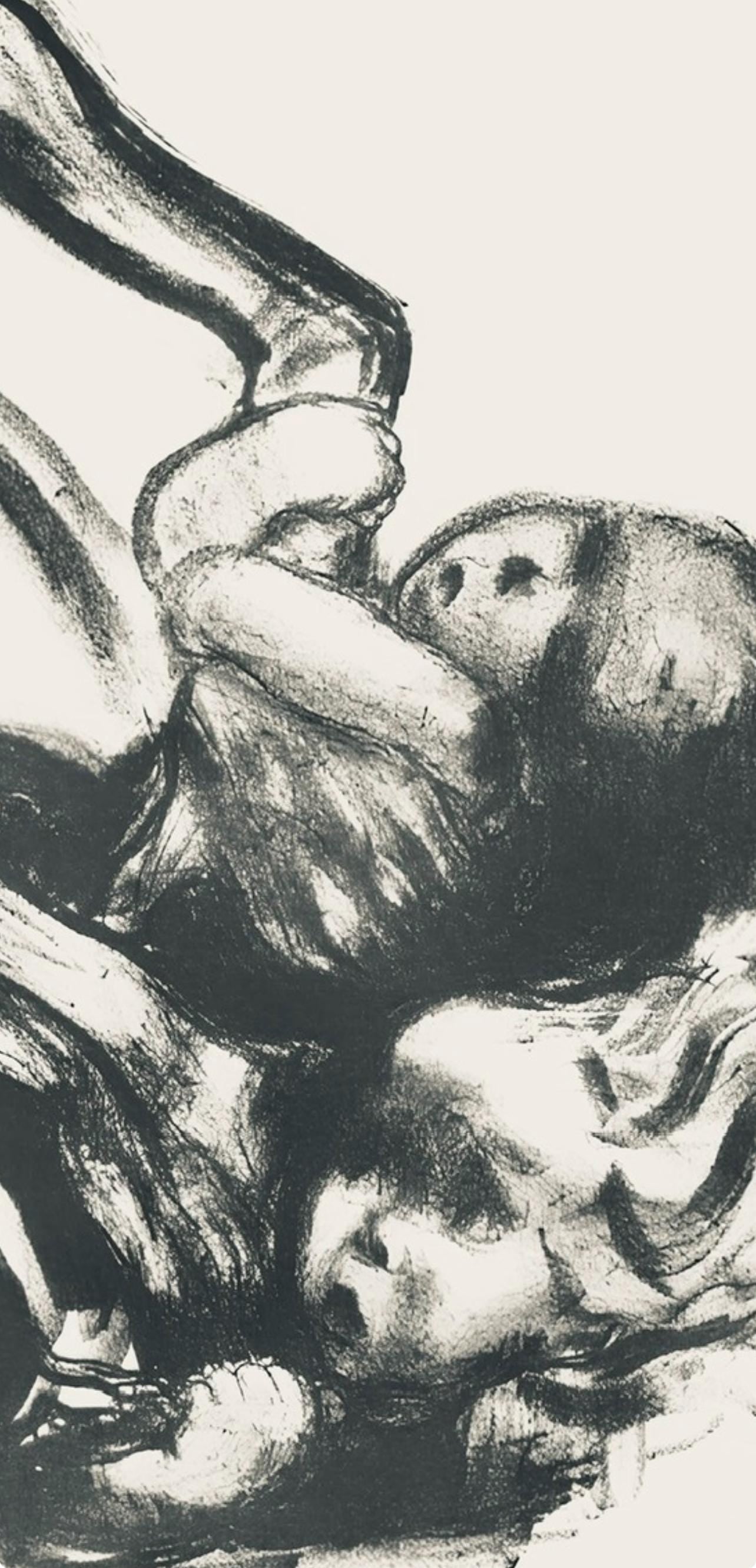 Kthe Kollwitz, Death Grabbing At A Group Of Children (Tod Greift In Eine Kinderschar), Lithograph
