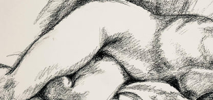 Ian Hornak, Renaissance Female Nude Figure Study, 1963, Original Drawing