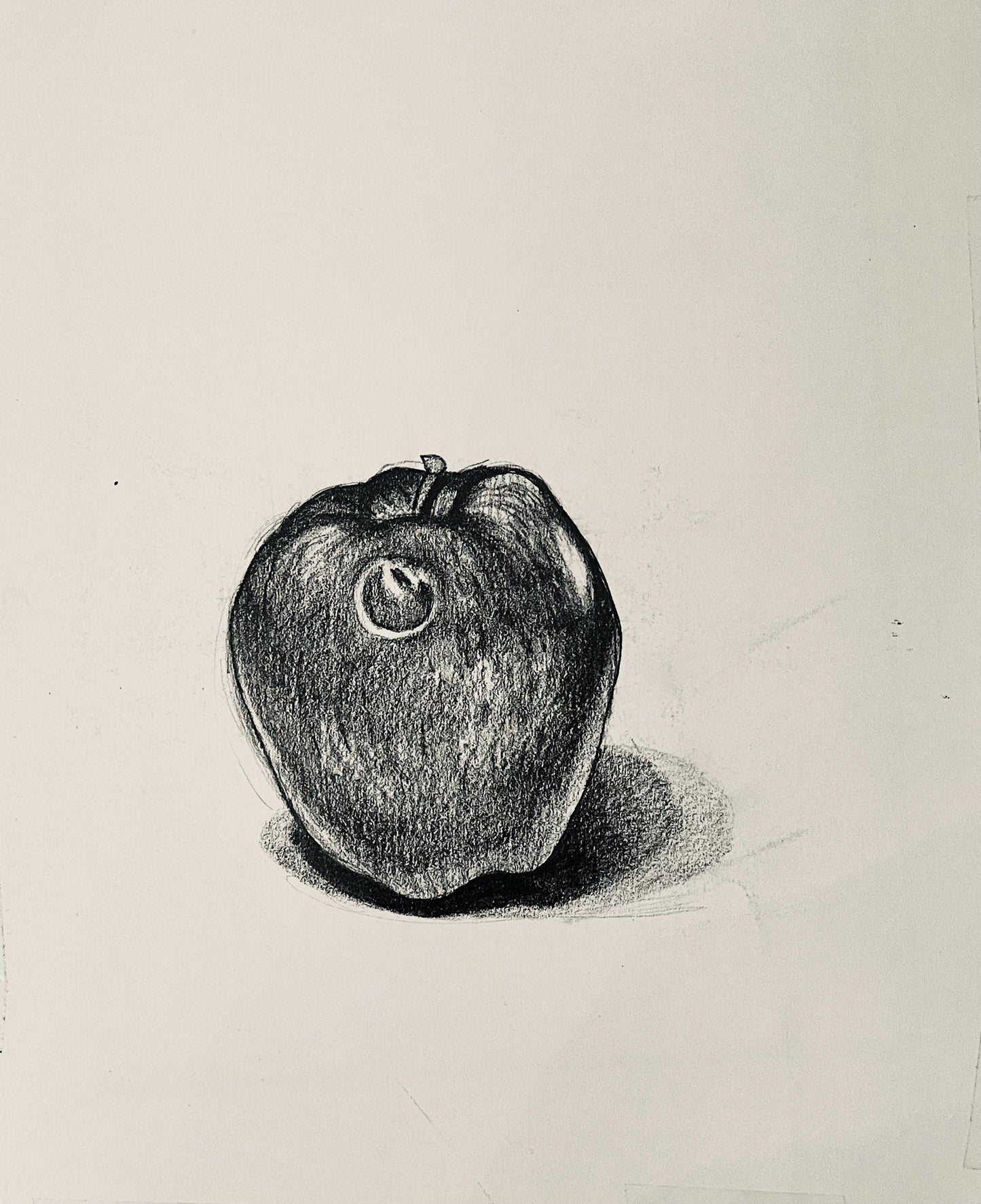 Ian Hornak, Apple Study, 1985, Original Drawing