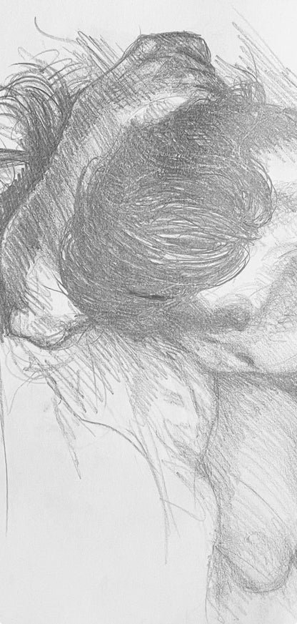 Ian Hornak, Renaissance Female Nude Figure Study, 1963, Original Drawing