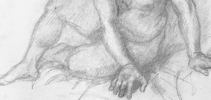 Ian Hornak, Renaissance Male Nude Figure Study, 1963, Original Drawing