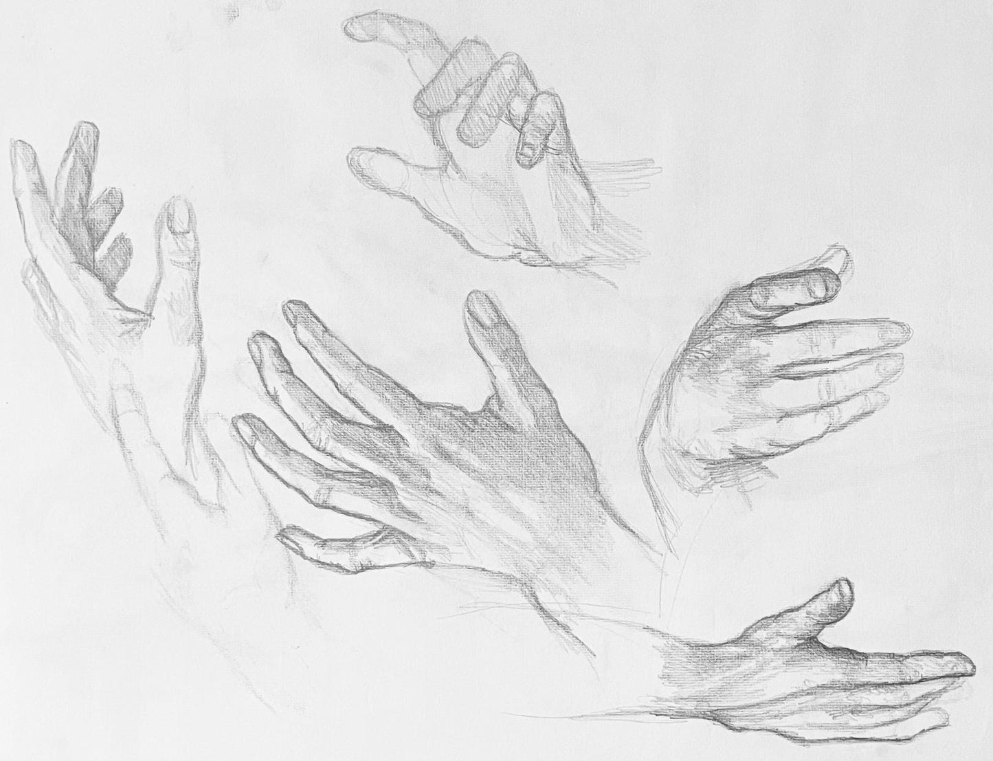 Ian Hornak, Renaissance Hand Figure Study, 1963, Original Drawing