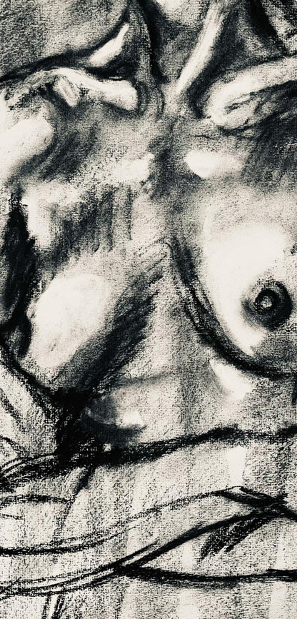 Ian Hornak, Renaissance Female Nude Figure Study, 1963, Original Drawing