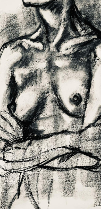 Ian Hornak, Renaissance Female Nude Figure Study, 1963, Original Drawing