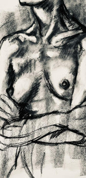 Ian Hornak, Renaissance Female Nude Figure Study, 1963, Original Drawing