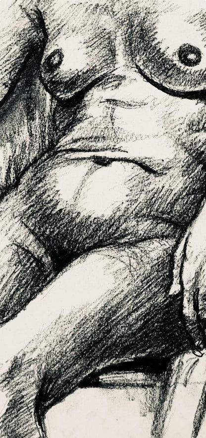 Ian Hornak, Renaissance Female Nude Figure Study, 1963, Original Drawing