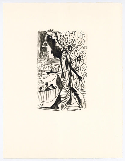 Pablo Picasso, Composition, Le Got Du Bonheur (Cramer 148; Bloch 2013), Mixed Media Lithograph