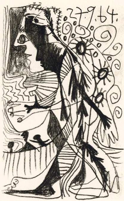 Pablo Picasso, Composition, Le Got Du Bonheur (Cramer 148; Bloch 2013), Mixed Media Lithograph