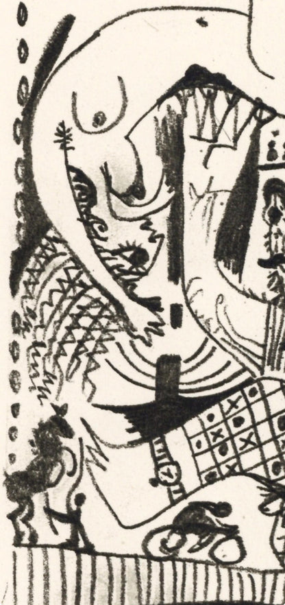 Pablo Picasso, Composition, Le Got Du Bonheur (Cramer 148; Bloch 2013), Mixed Media Lithograph