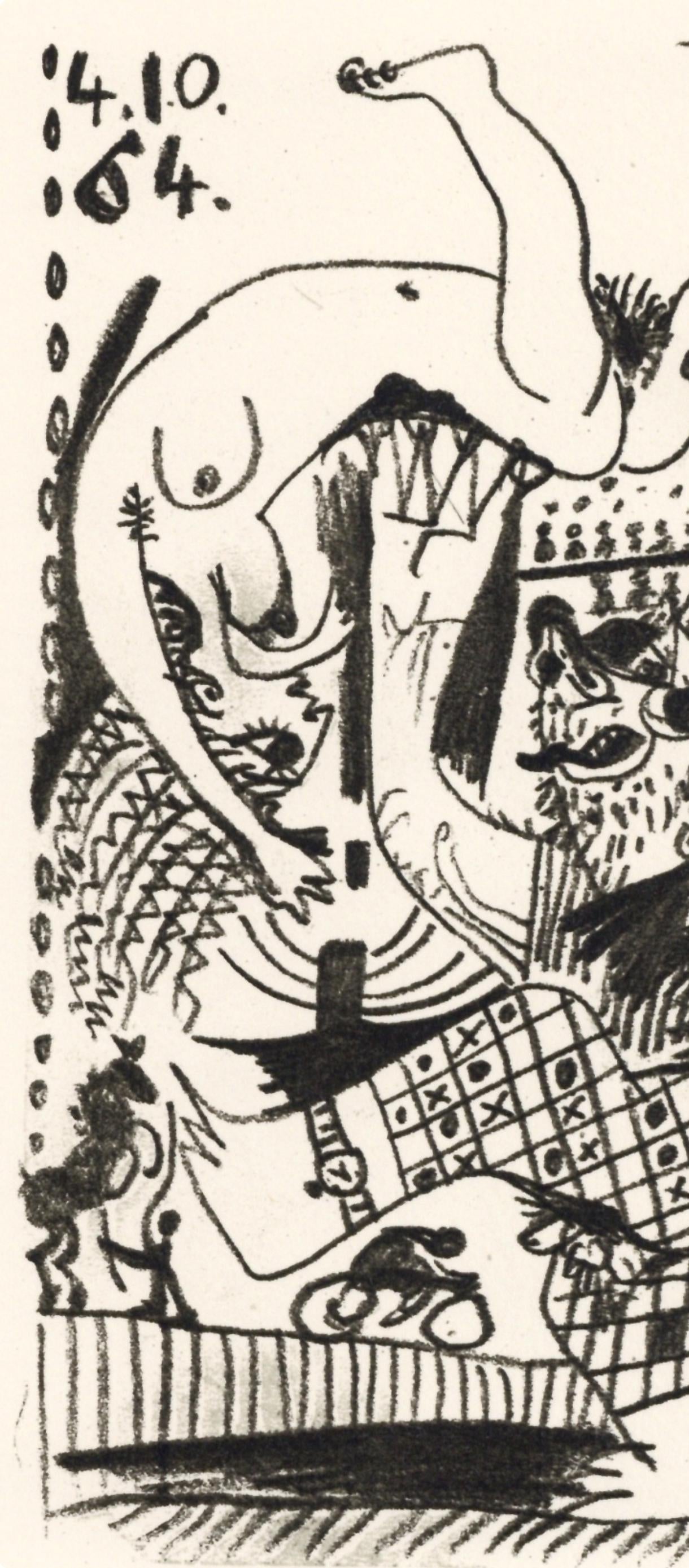Pablo Picasso, Composition, Le Got Du Bonheur (Cramer 148; Bloch 2013), Mixed Media Lithograph