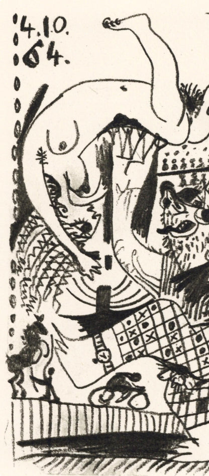 Pablo Picasso, Composition, Le Got Du Bonheur (Cramer 148; Bloch 2013), Mixed Media Lithograph