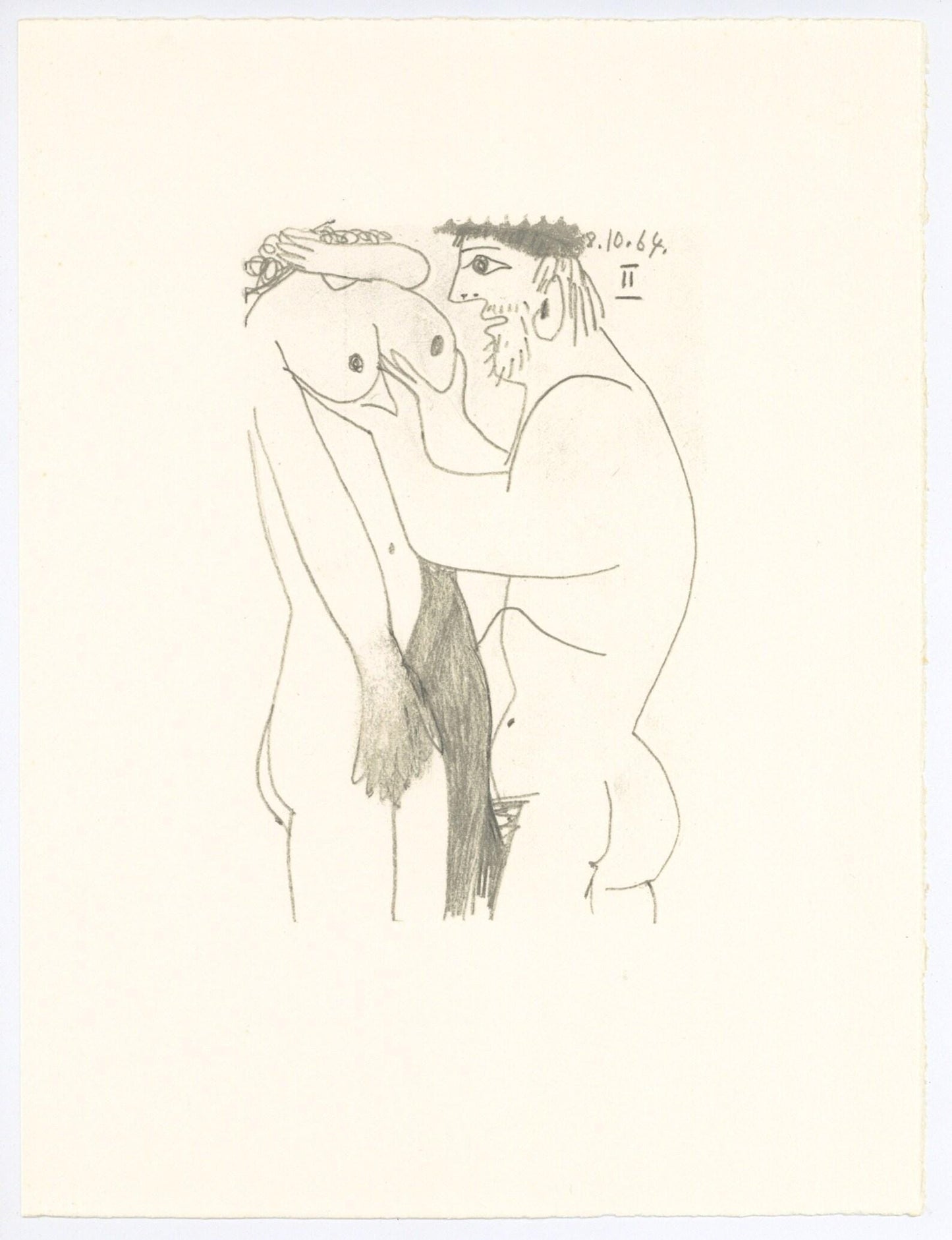 Pablo Picasso, Composition, Le Got Du Bonheur (Cramer 148; Bloch 2013), Mixed Media Lithograph