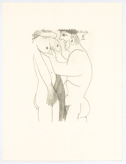 Pablo Picasso, Composition, Le Got Du Bonheur (Cramer 148; Bloch 2013), Mixed Media Lithograph