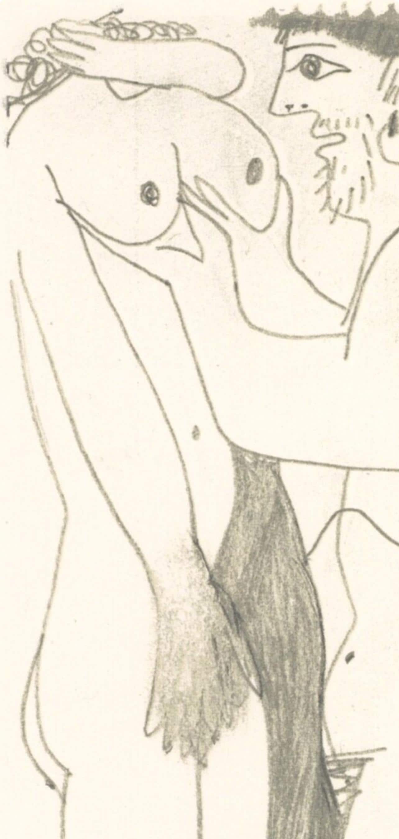 Pablo Picasso, Composition, Le Got Du Bonheur (Cramer 148; Bloch 2013), Mixed Media Lithograph