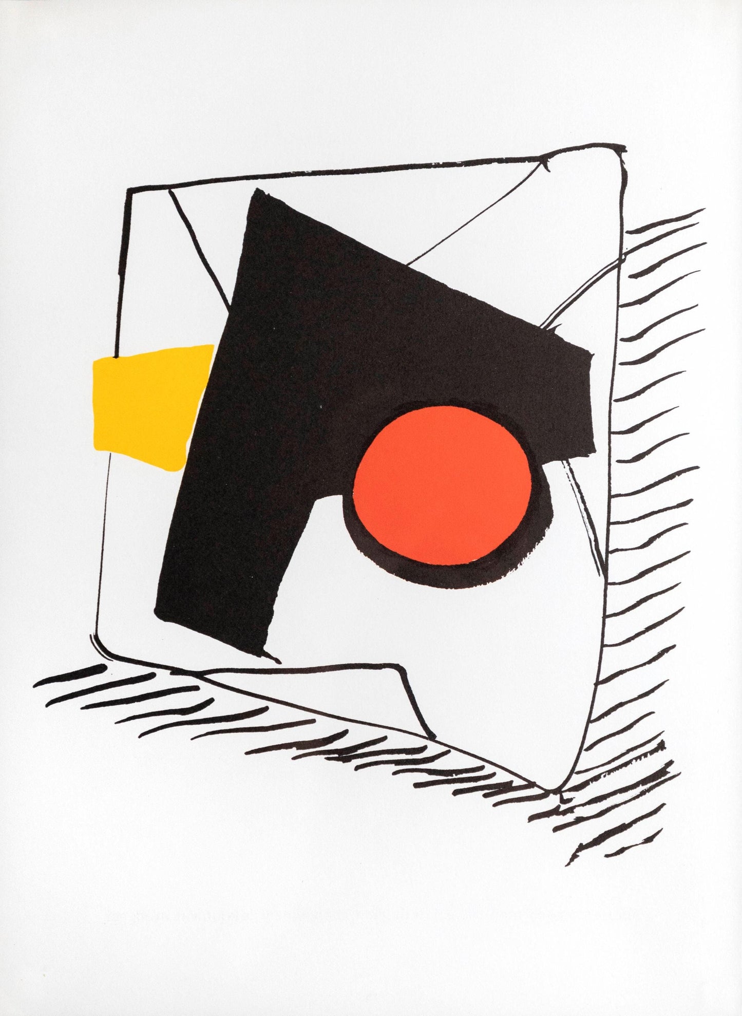 Alexander Calder, Composition, Derrire Le Miroir, Lithograph