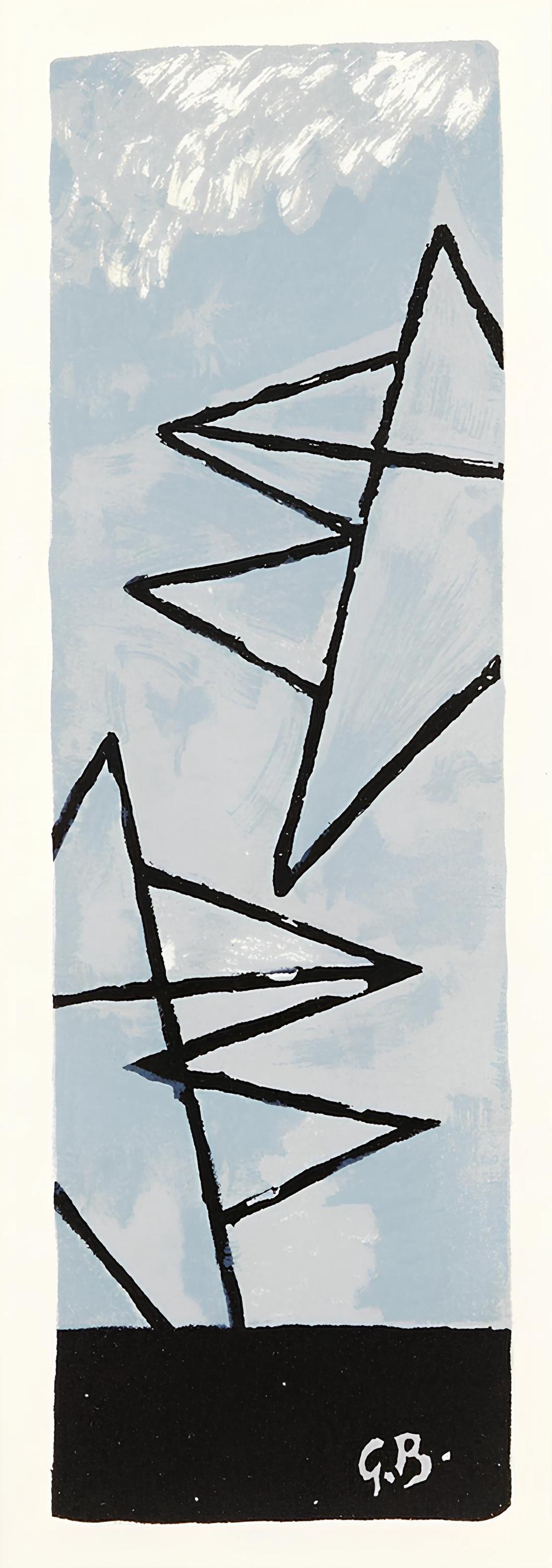 Georges Braque, Ciel Gris I (Maeght 1032), Derrire Le Miroir, Lithograph