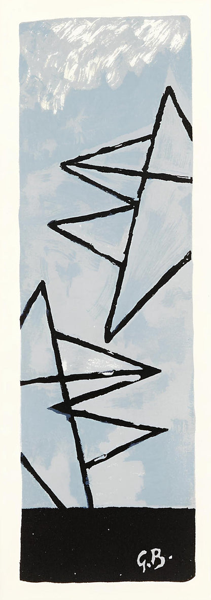 Georges Braque, Ciel Gris I (Maeght 1032), Derrire Le Miroir, Lithograph