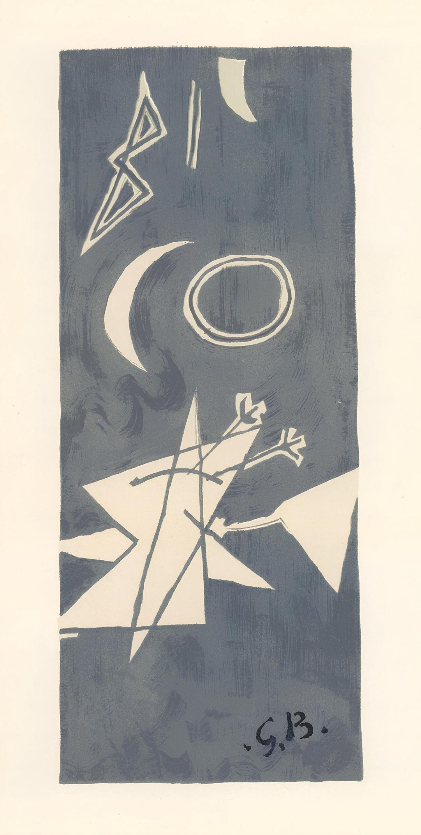 Georges Braque, Ciel Gris Ii (Maeght 1033), Derrire Le Miroir, Lithograph