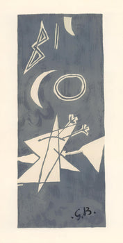 Georges Braque, Ciel Gris Ii (Maeght 1033), Derrire Le Miroir, Lithograph