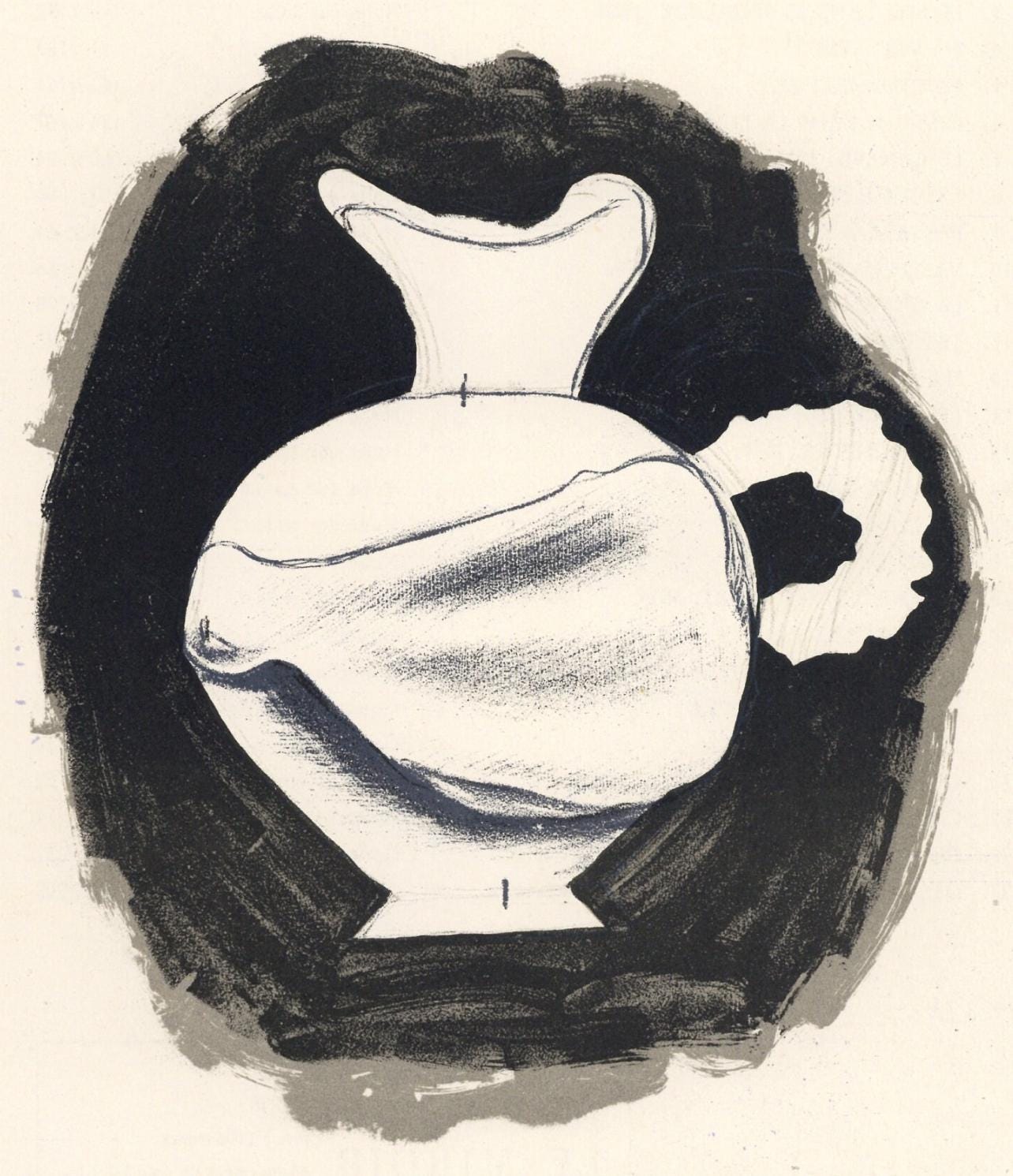 Georges Braque, Nature Morte, Derrire Le Miroir, Lithograph