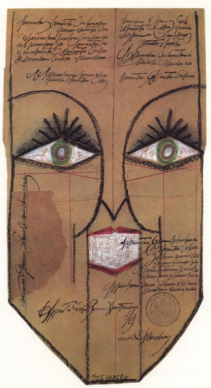 Saul Steinberg, Composition, Derrire Le Miroir, Lithograph