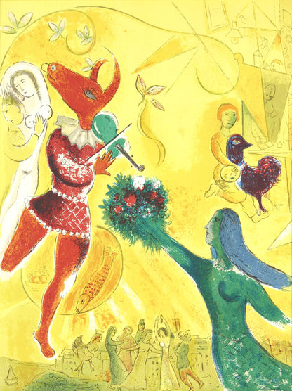 Marc Chagall, Composition, Derrire Le Miroir, Lithograph